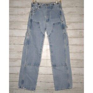 Vintage Big Bill Double Knee Jeans 28 x 32 Heavily Distressed Faded Workwear 80s